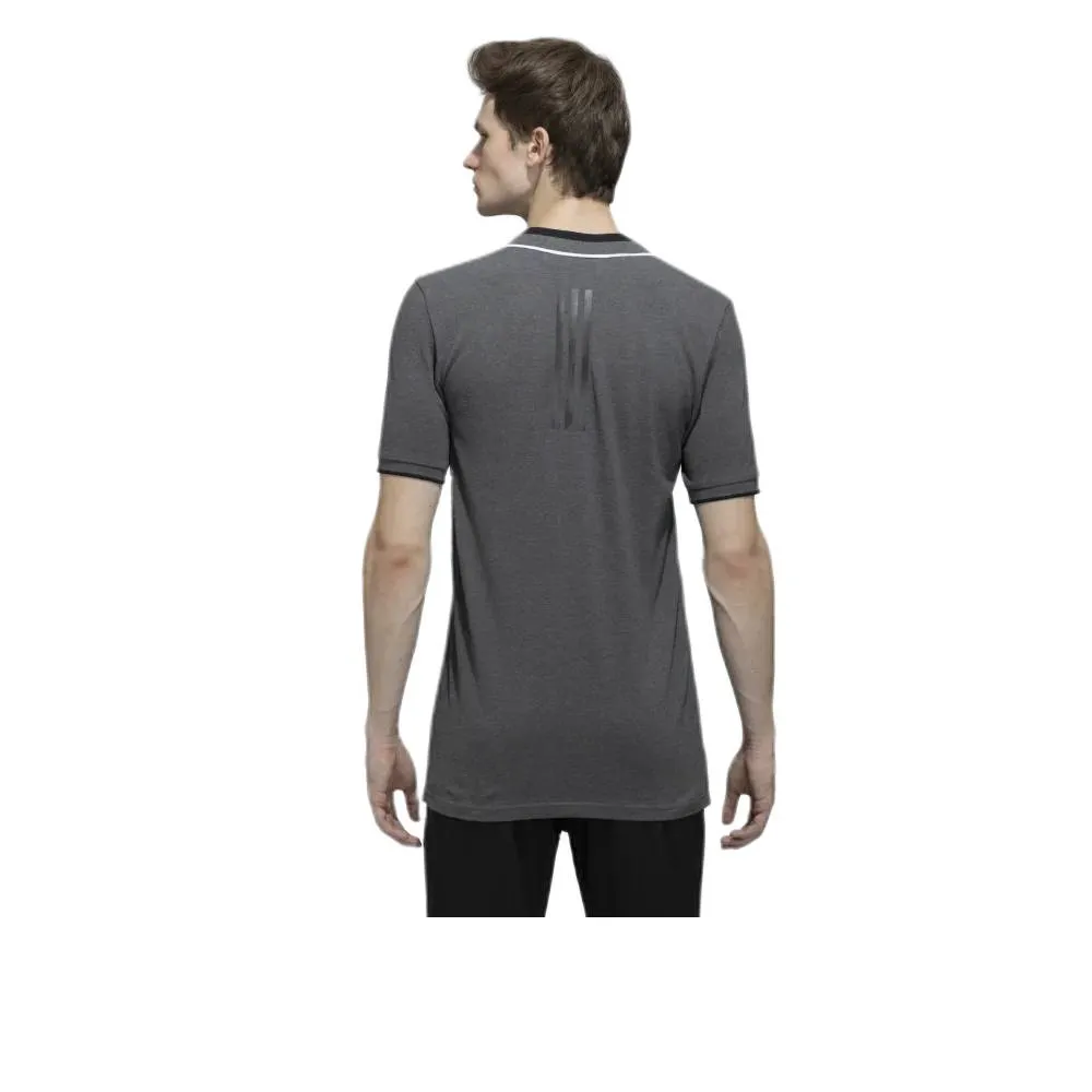 Adidas Men's Essentials Core Polo Tee (Dark Grey Heather)