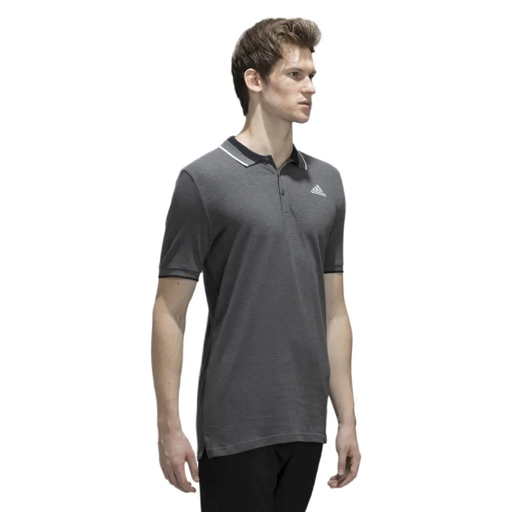 Adidas Men's Essentials Core Polo Tee (Dark Grey Heather)