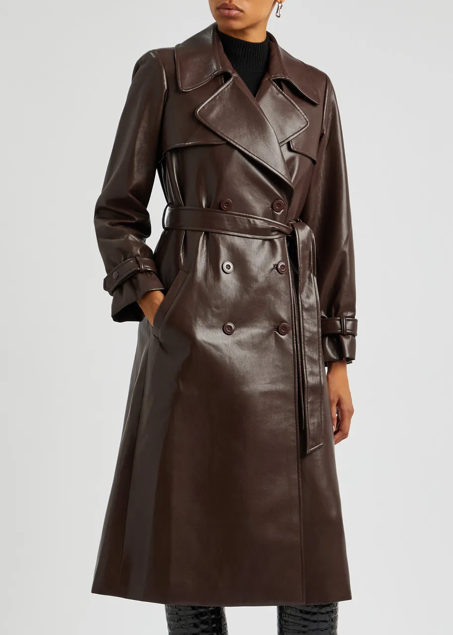 ALICE + OLIVIA Elicia faux leather trench coat  
                         
                     
                