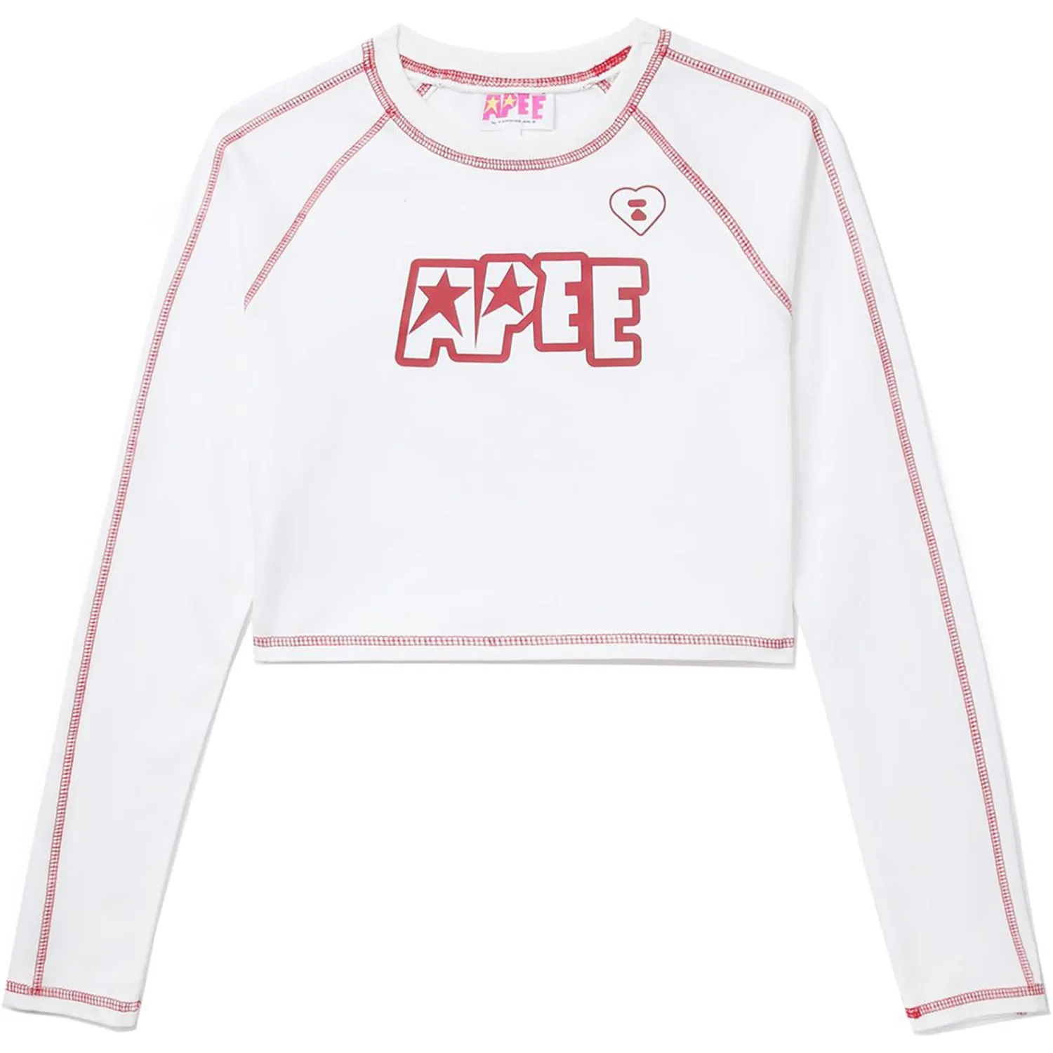 APEE GRAPHIC LONG SLEEVE RAGLAN TOP LADIES