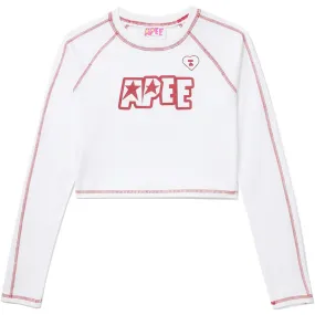 APEE GRAPHIC LONG SLEEVE RAGLAN TOP LADIES