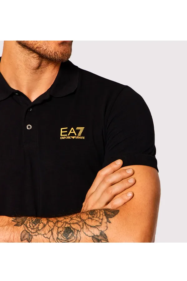 Armani EA7 Core ID Polo Shirt Gold