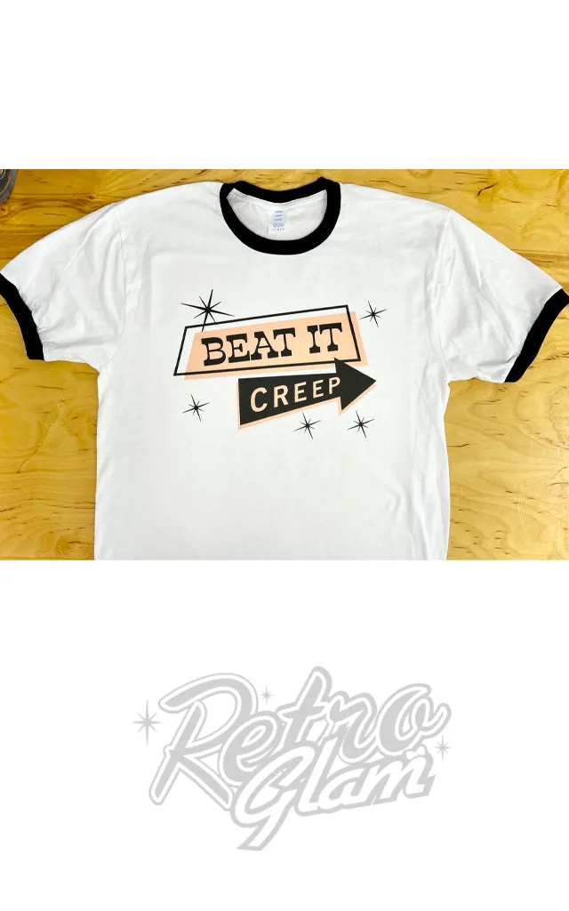 Astro Bettie Unisex Beat It Creep Ringer T-Shirt - XL left only