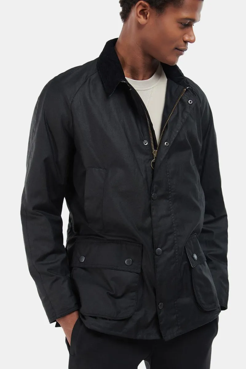 Barbour Bodey Waxed Jacket (Black/Grey Stone)