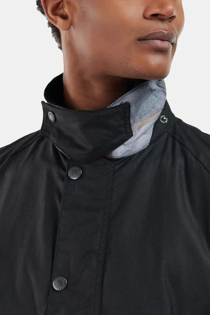 Barbour Bodey Waxed Jacket (Black/Grey Stone)