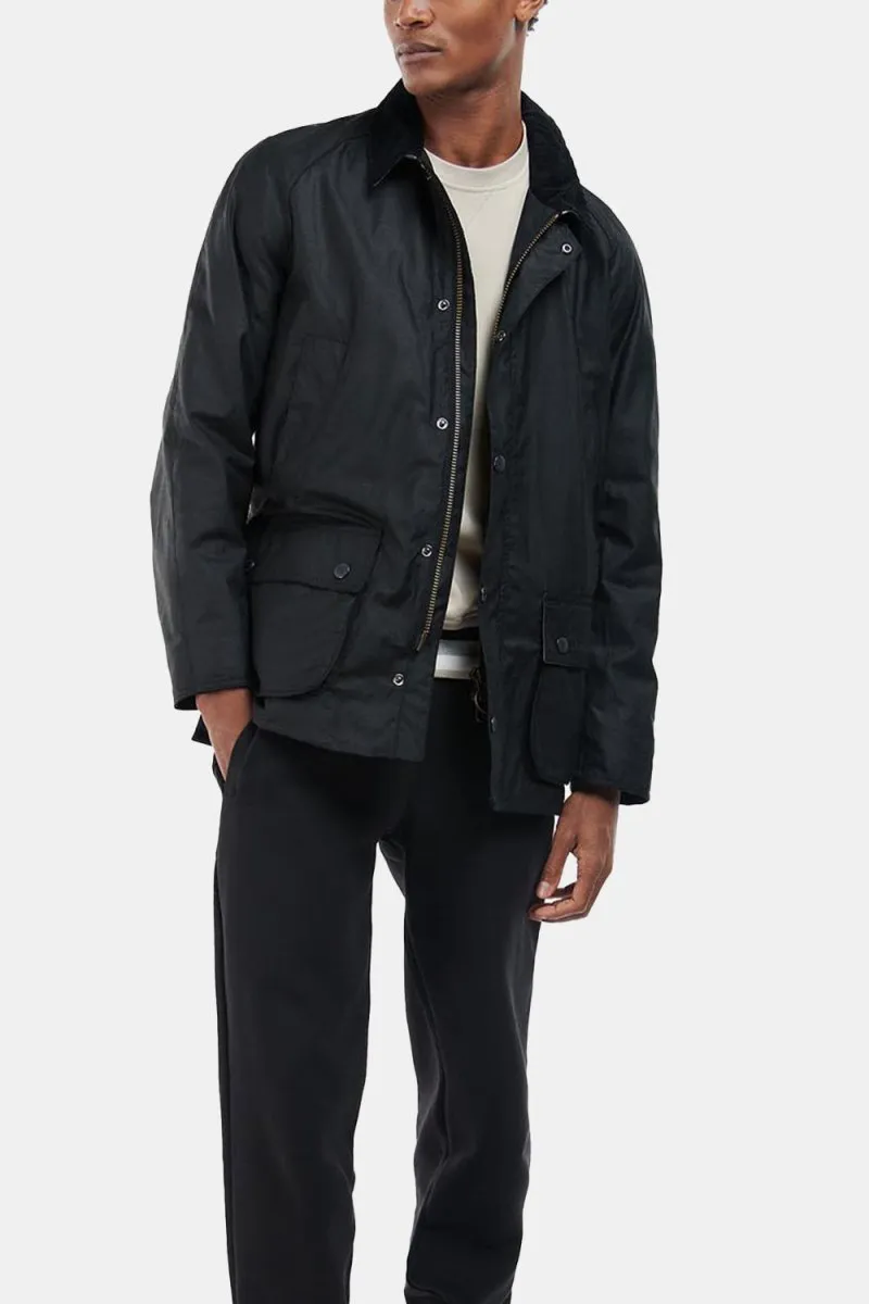 Barbour Bodey Waxed Jacket (Black/Grey Stone)