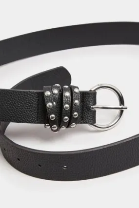 Black Studded Strap Belt