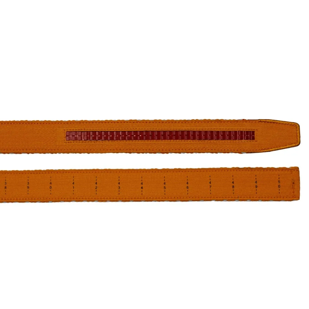 Braided Burnt Orange & White, 1 3/8 Strap, Golf Belt