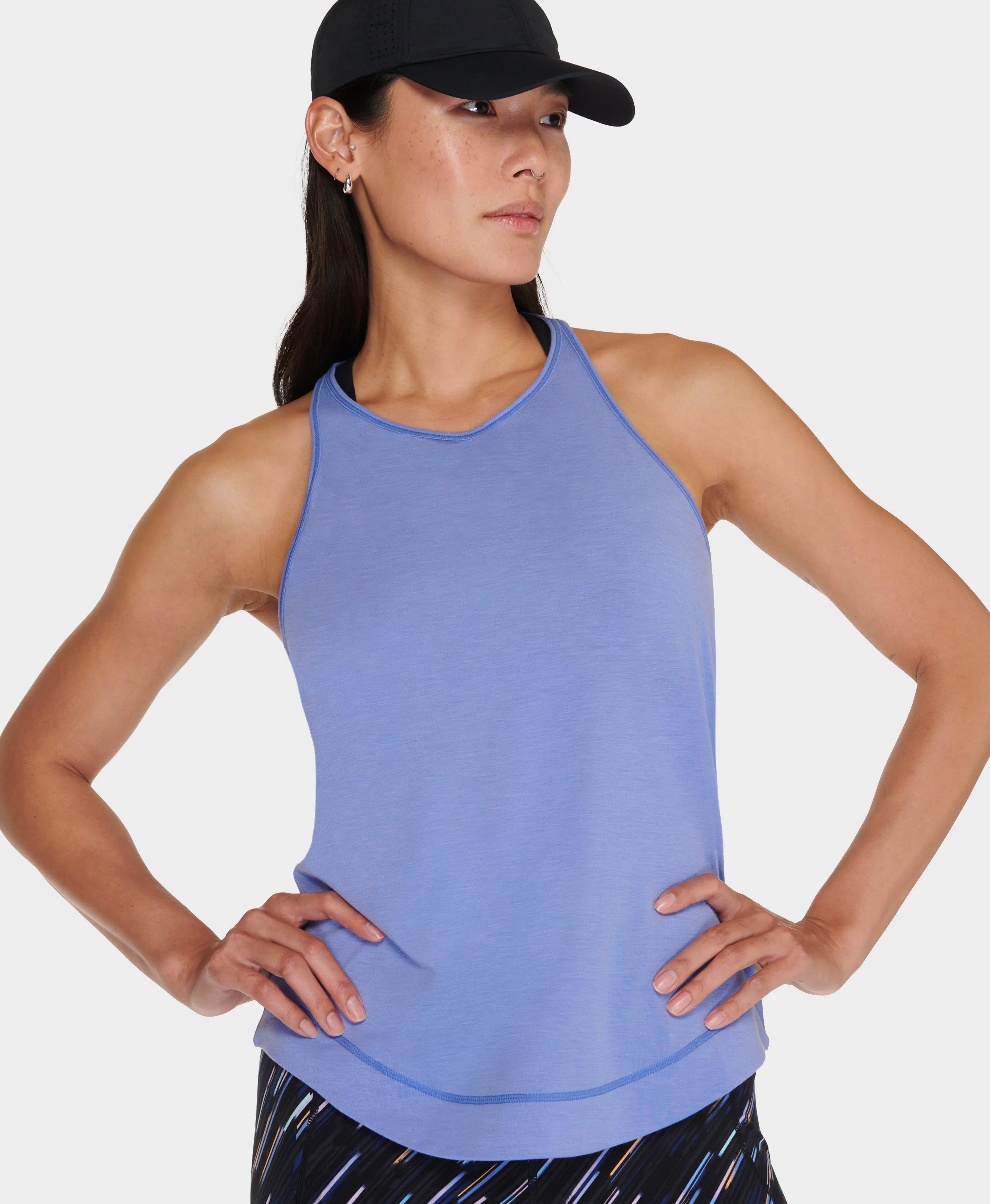 Breathe Easy Run Tank Top Sb9123 Cornflower-Blue