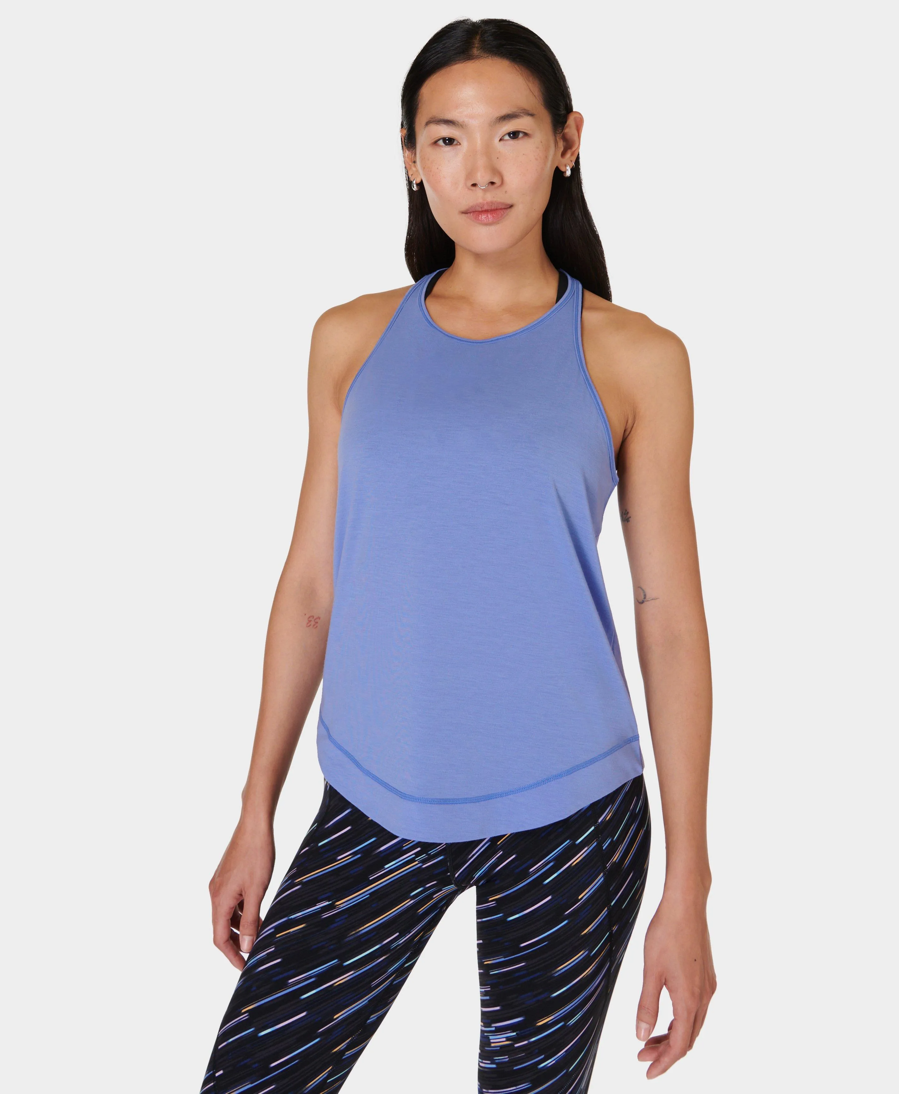 Breathe Easy Run Tank Top Sb9123 Cornflower-Blue