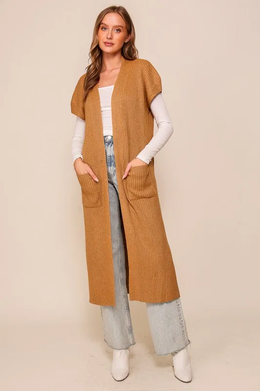 Camel Cap Sleeve Duster