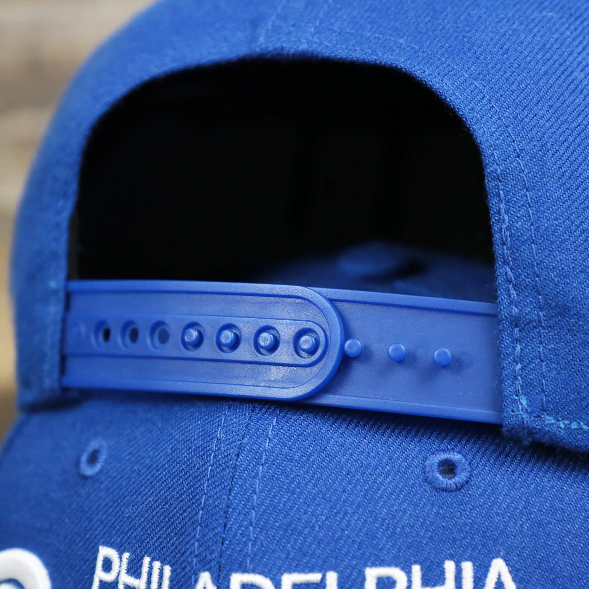 Cooperstown Philadelphia Athletics Wordmark Retro Athletics Side Patch Snapback | Royal Blue Snapback