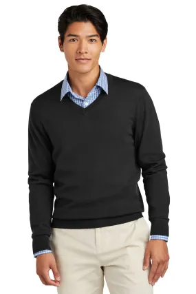 Custom Embroidered - Brooks Brothers Washable Merino V-Neck Sweater BB18410