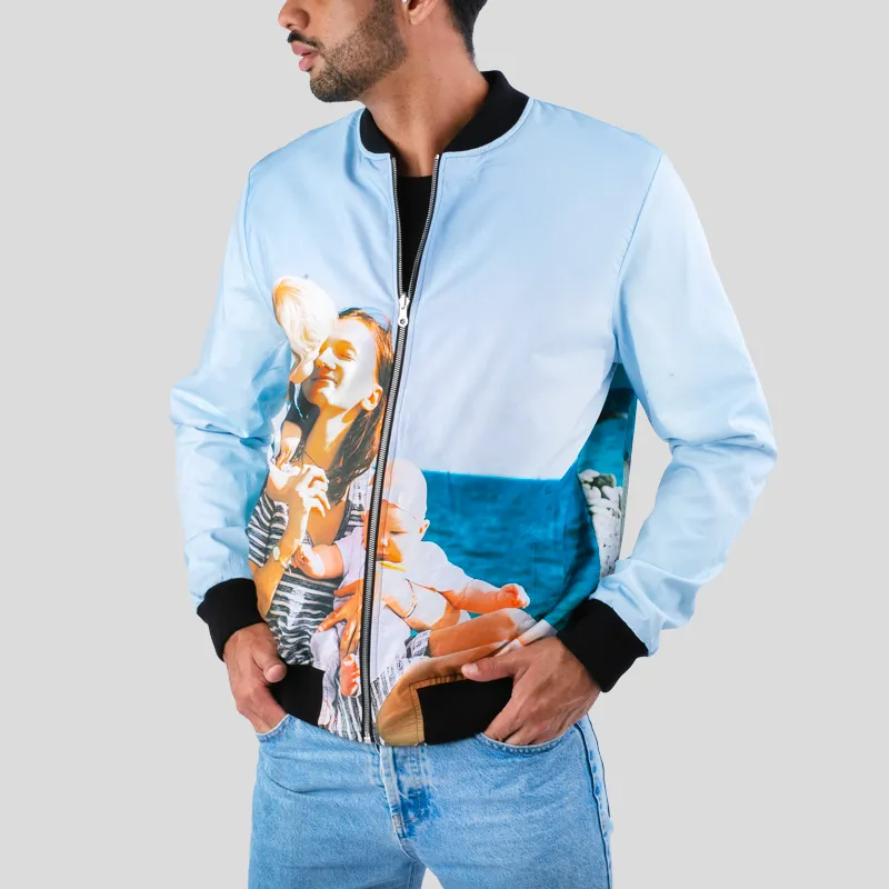 Design Custom Men’s Reversible Silk Bomber Jacket