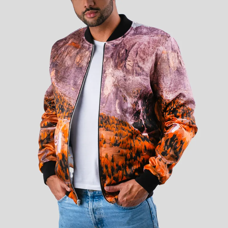 Design Custom Men’s Reversible Silk Bomber Jacket