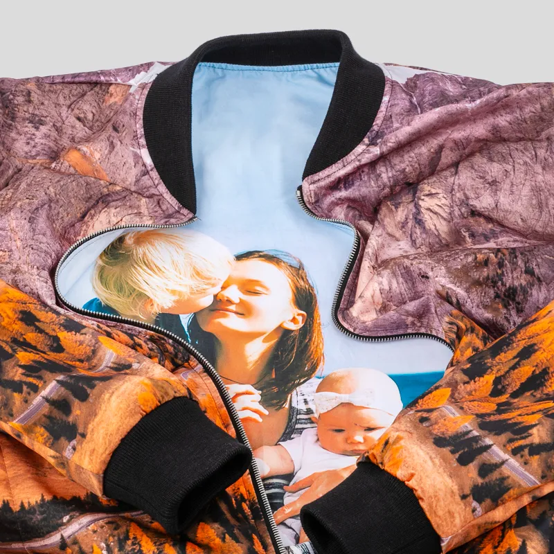 Design Custom Men’s Reversible Silk Bomber Jacket