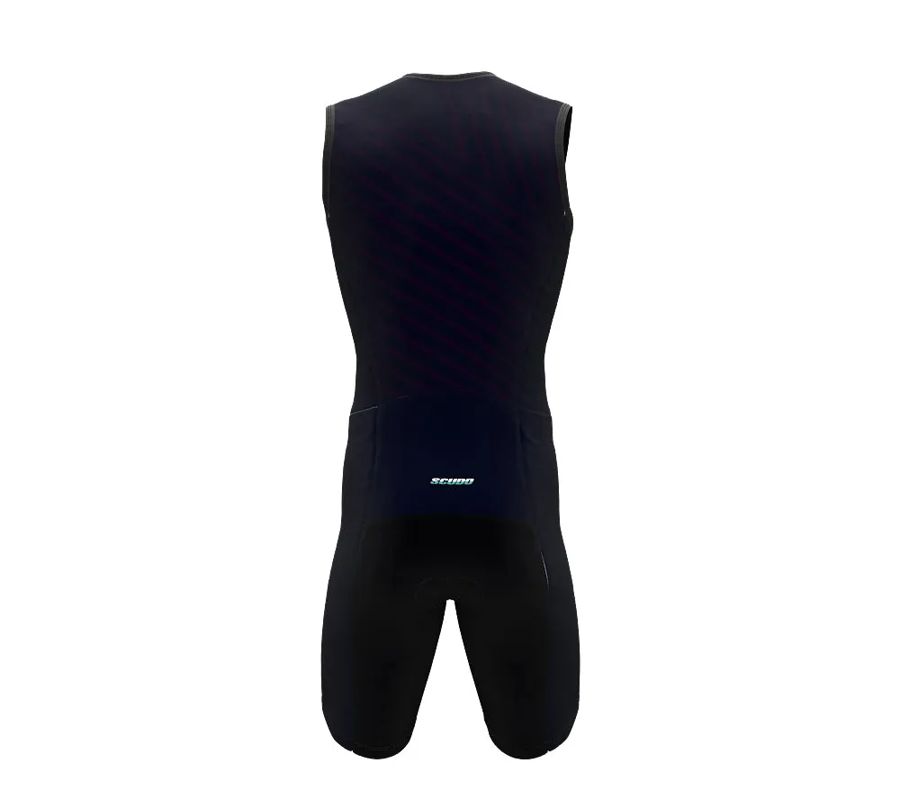 Diagonals Purple Tri Suit for Men