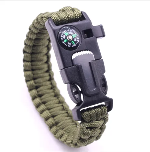 Emergency Paracord Bracelets, Survival Bracelet With Embedded Compass Whistle Survival Fire Starter Scraper Accessories, Suit Fo