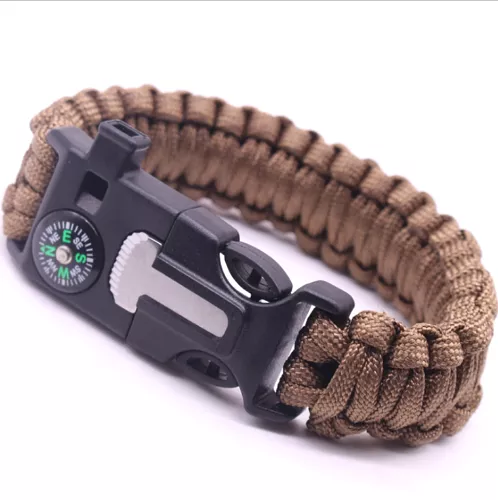 Emergency Paracord Bracelets, Survival Bracelet With Embedded Compass Whistle Survival Fire Starter Scraper Accessories, Suit Fo