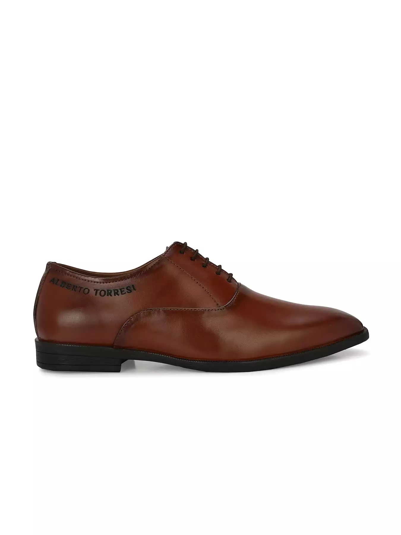 Formal/Suit Wear Brown Synthetic Lace Up With Minimalistic Laser Branding On Edge For Men