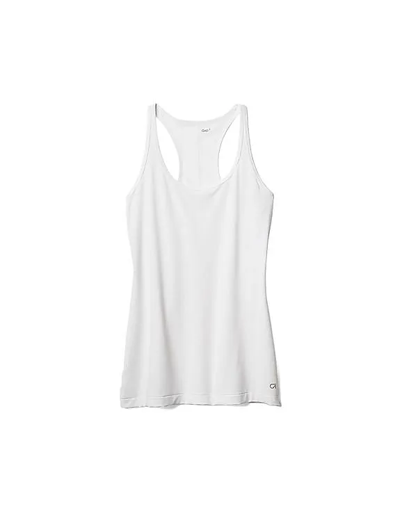 GAP Women White Breathe Heathered Tank