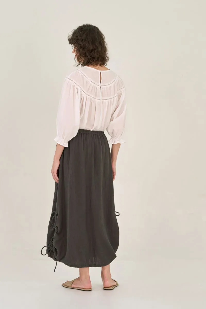 Gauze Midi Skirt