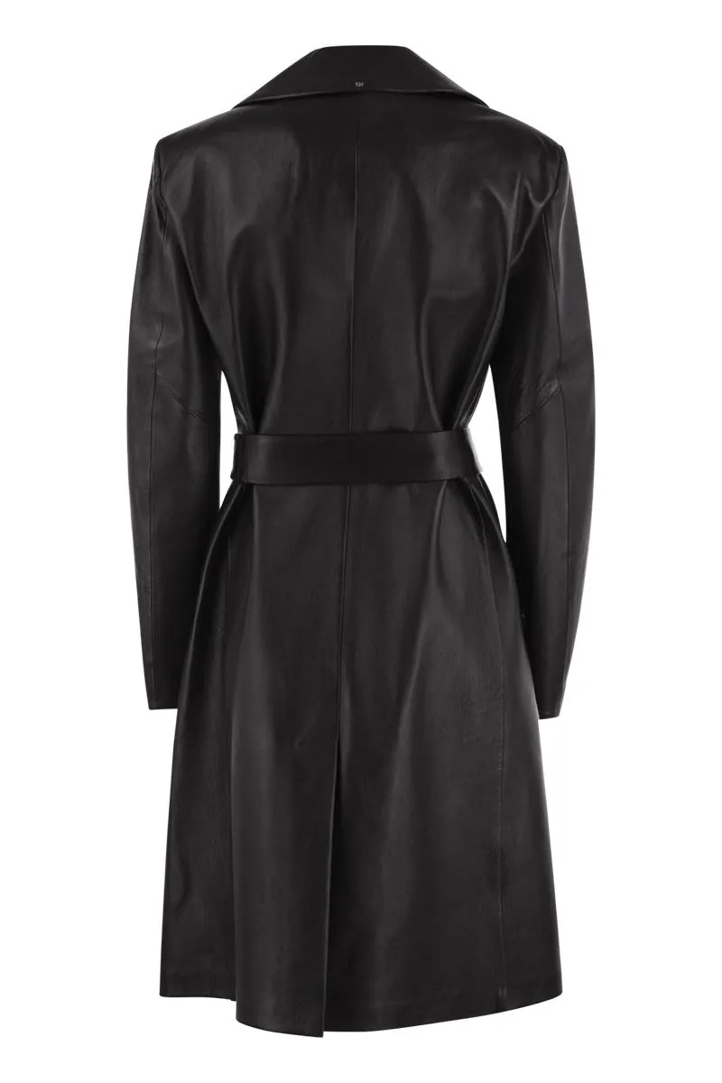 GIOSTRA - NAPPA LEATHER TRENCH COAT