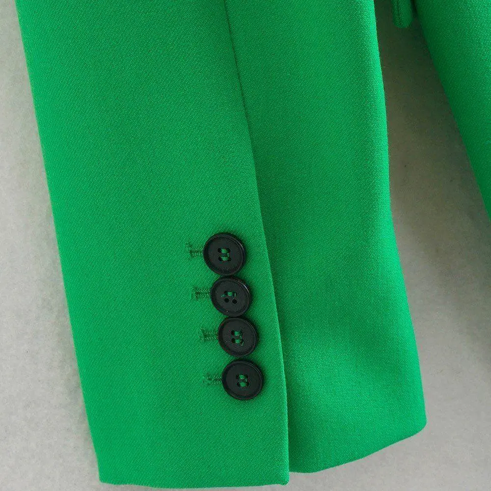 Green Mini Skirt Suit