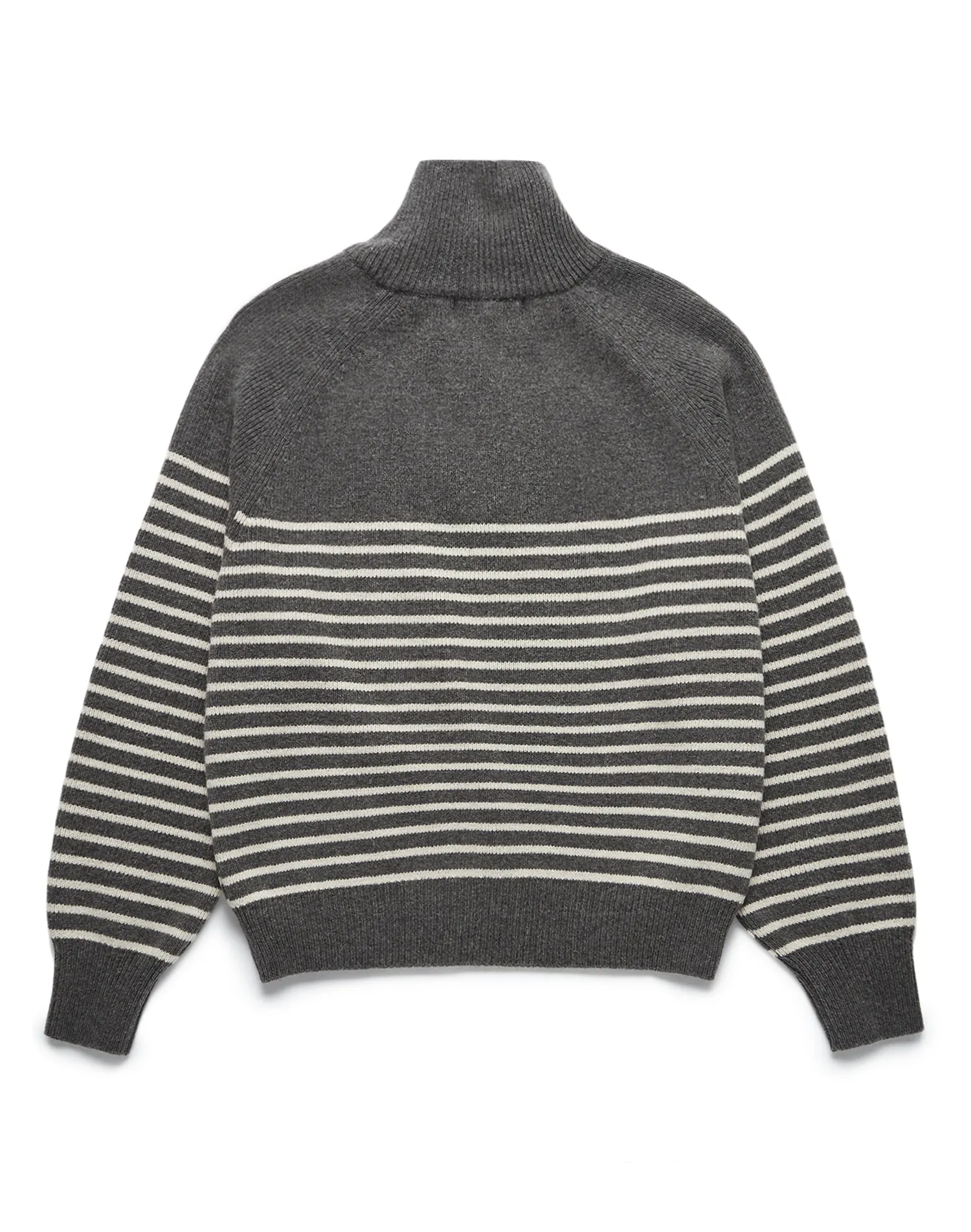 HALF ZIP-UP STRIPE KNIT