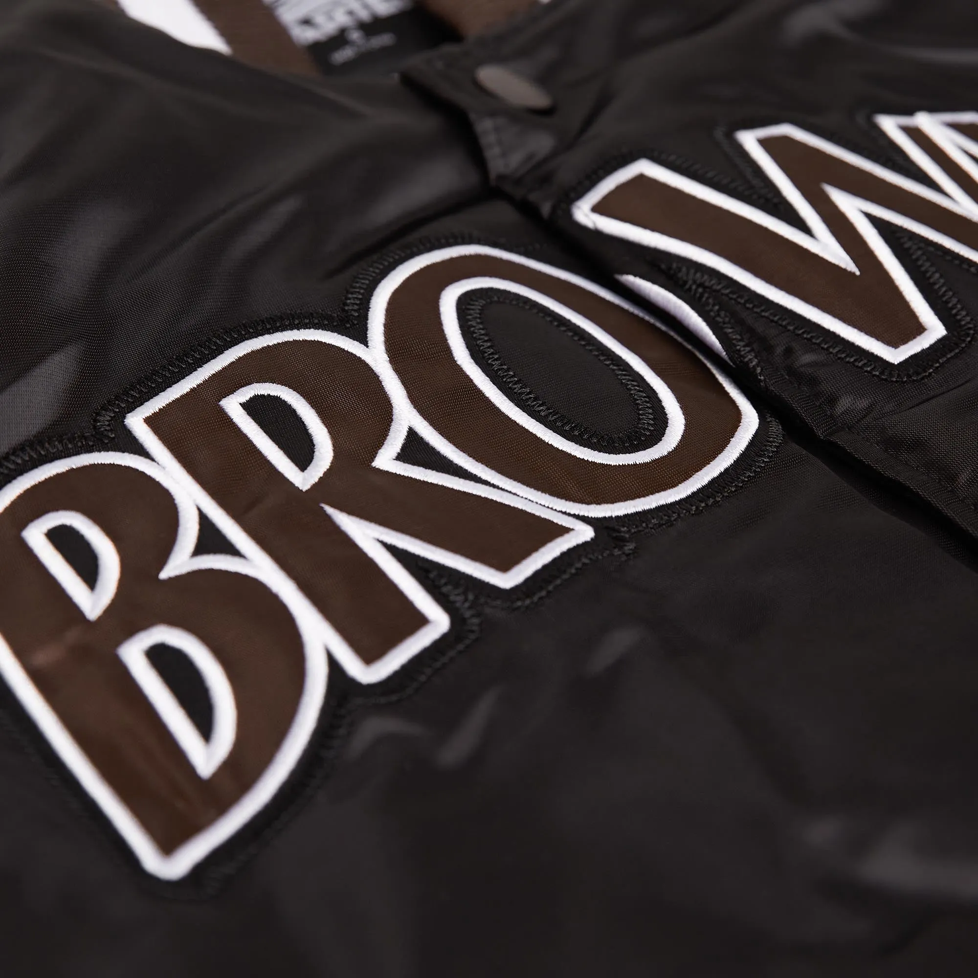 HOMAGE x Starter Browns Blackout Satin Jacket