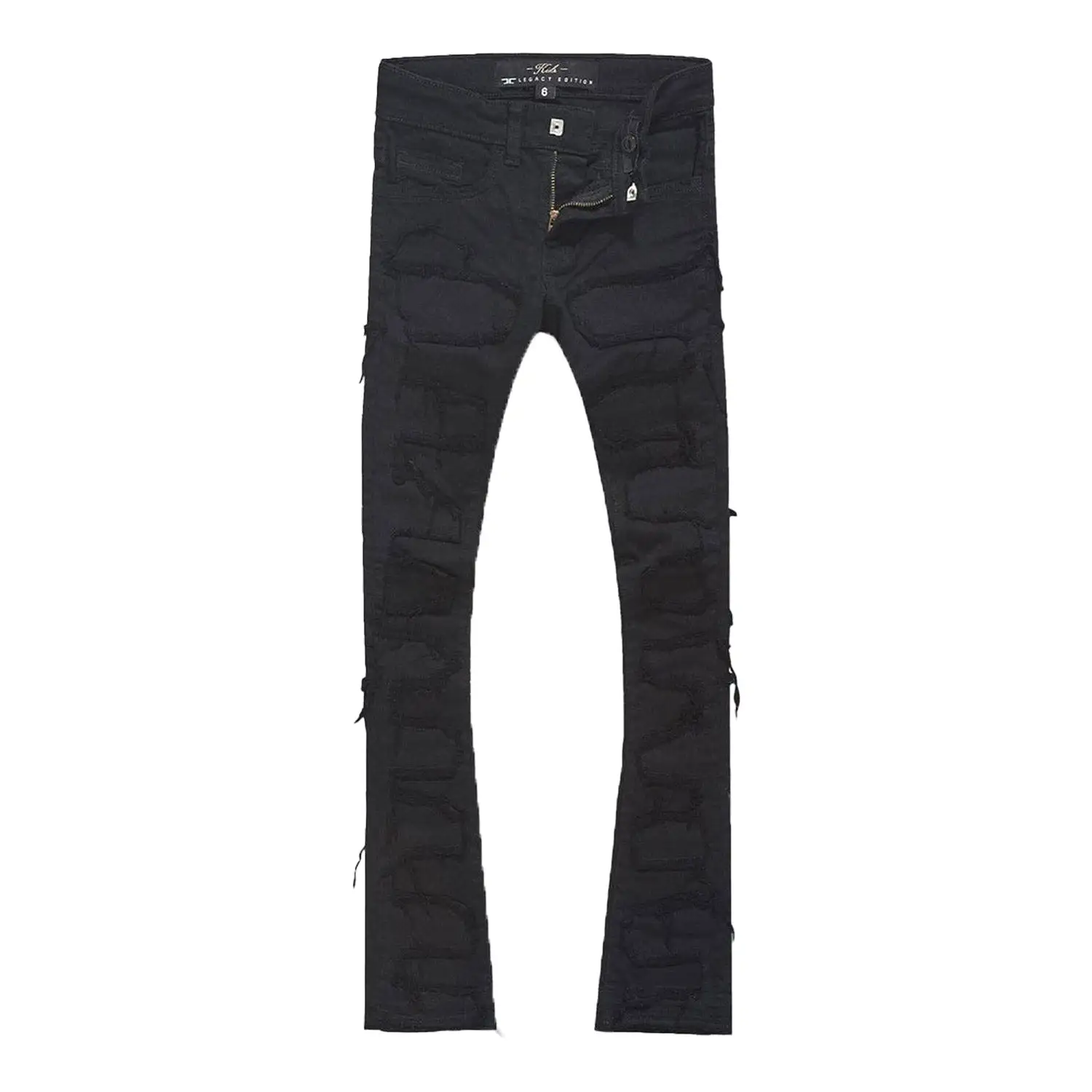 Kid's Stacked Shreds Skinny Denim Pant