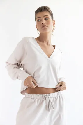 LA Sand V neck Pullover