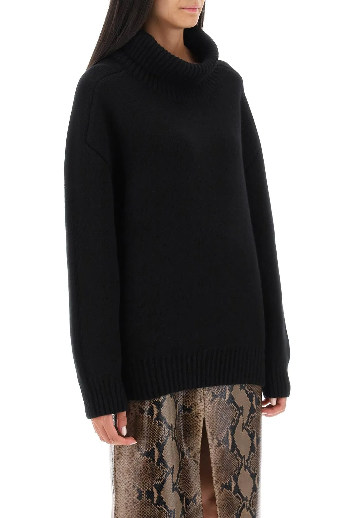 'LANDEN' OVERSIZED FUNNEL-NECK SWEATER