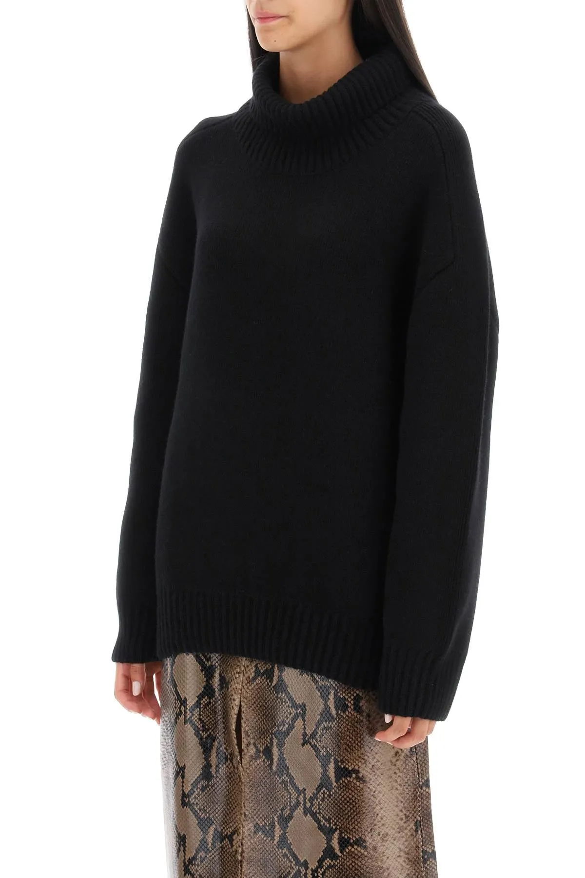 'LANDEN' OVERSIZED FUNNEL-NECK SWEATER