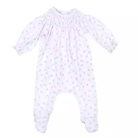 Magnolia Baby - Smocked Footie - Tessa's Classic Floral