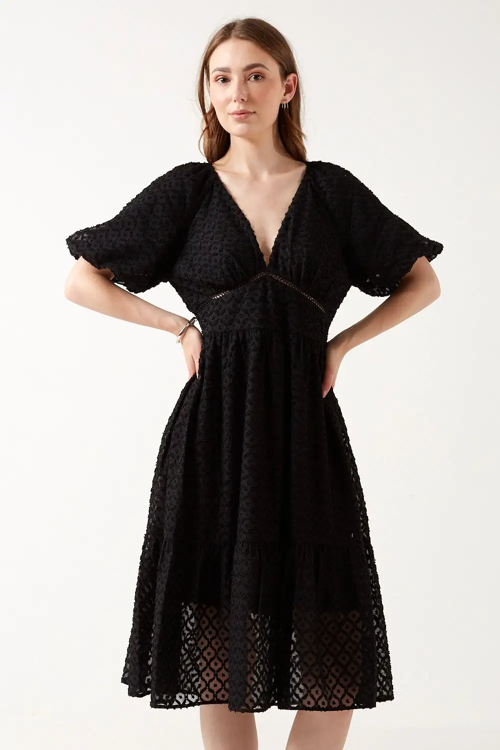 Marc Angelo Puff Sleeves Dress