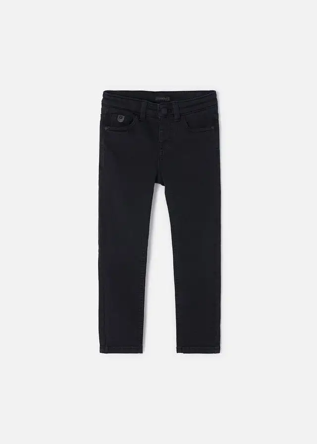 Mayoral Mini 5 Pocket Skinny Twill Denim _Black 4583-10