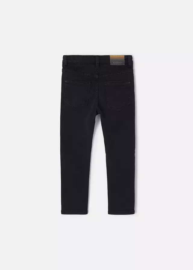 Mayoral Mini 5 Pocket Skinny Twill Denim _Black 4583-10