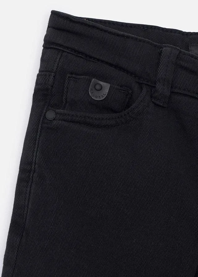 Mayoral Mini 5 Pocket Skinny Twill Denim _Black 4583-10