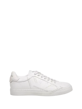 MEN EMPORIO ARMANI WHITE BOVINE LEATHER SNEAKER