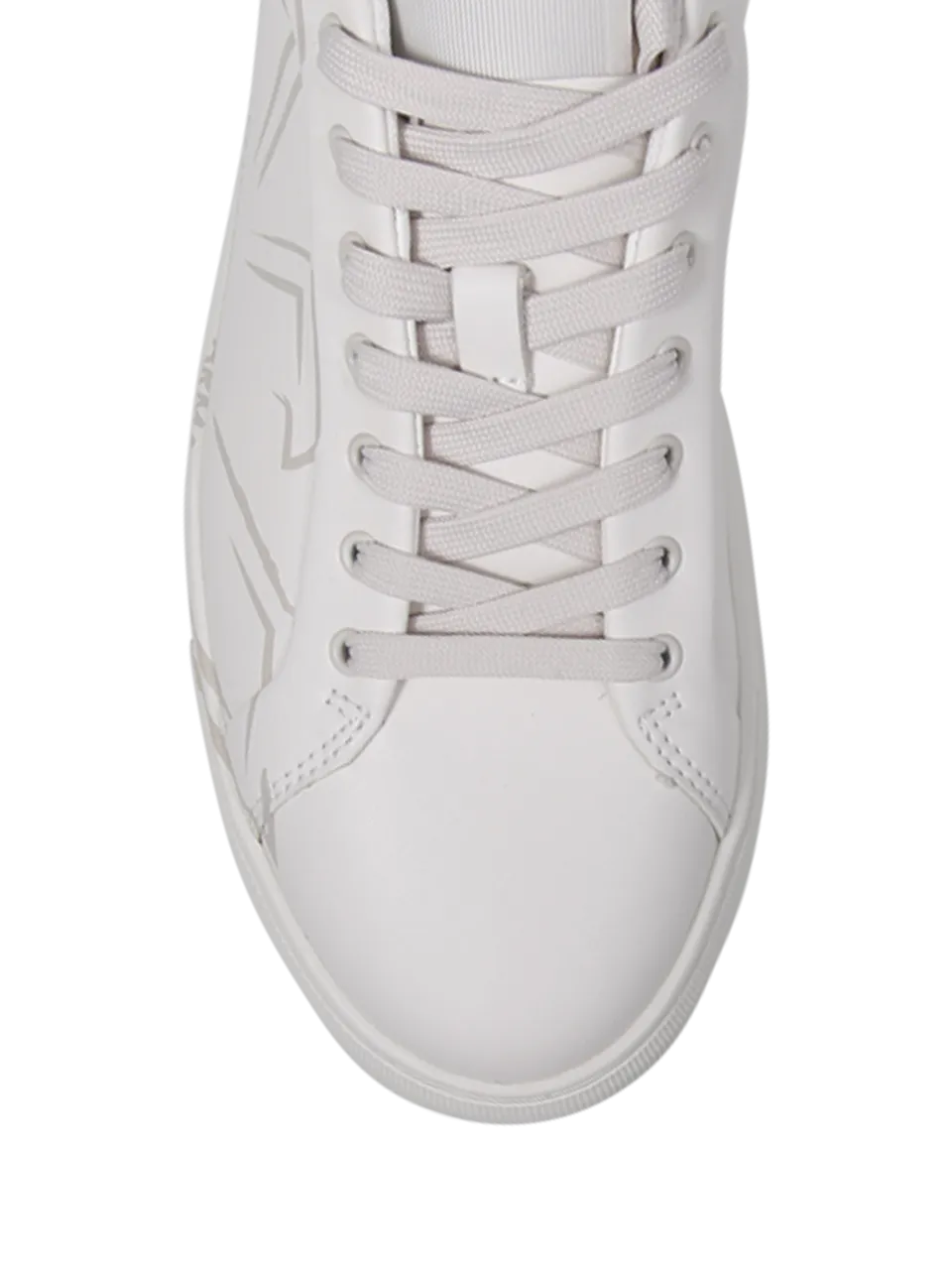 MEN EMPORIO ARMANI WHITE BOVINE LEATHER SNEAKER