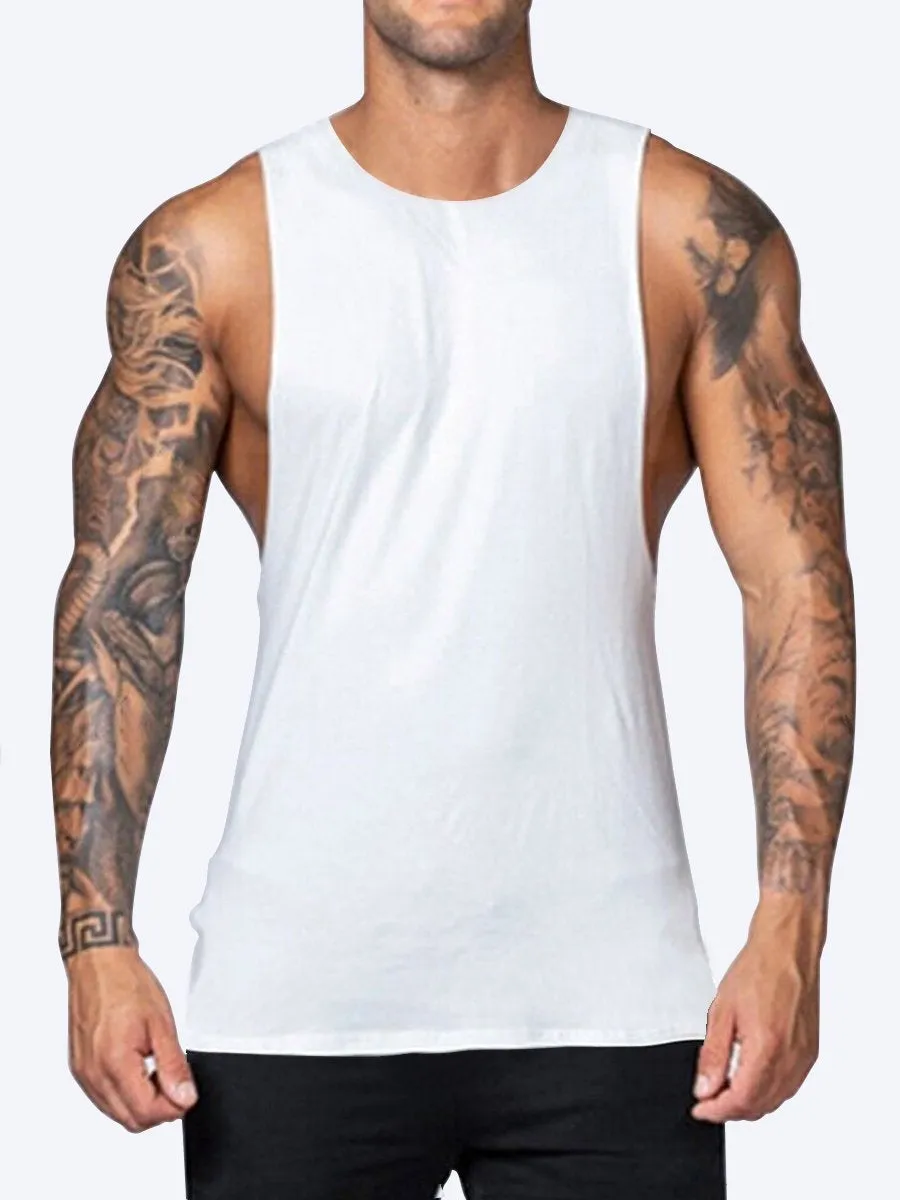 Men's Solid Color All-Match Round Neck Casual Tank Top