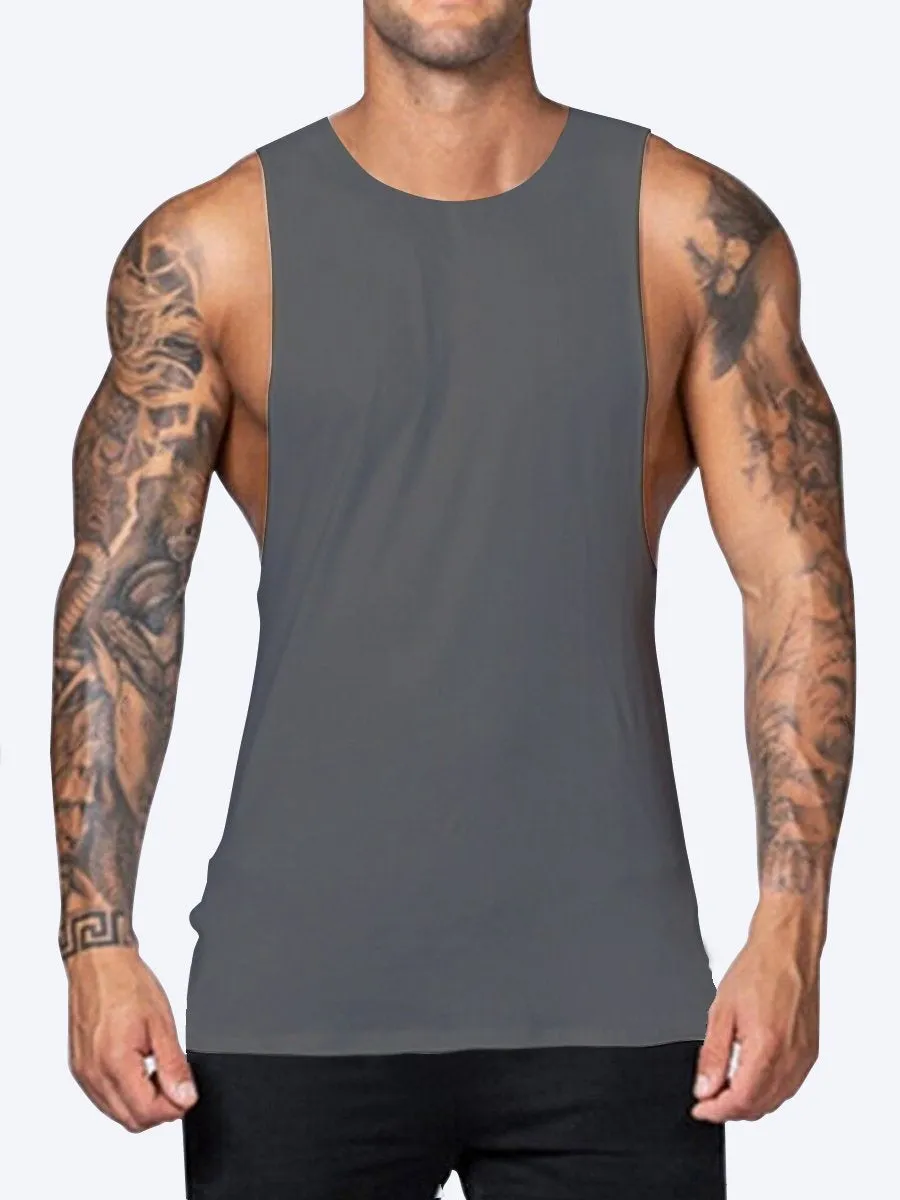 Men's Solid Color All-Match Round Neck Casual Tank Top