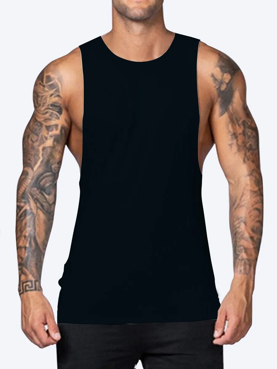 Men's Solid Color All-Match Round Neck Casual Tank Top