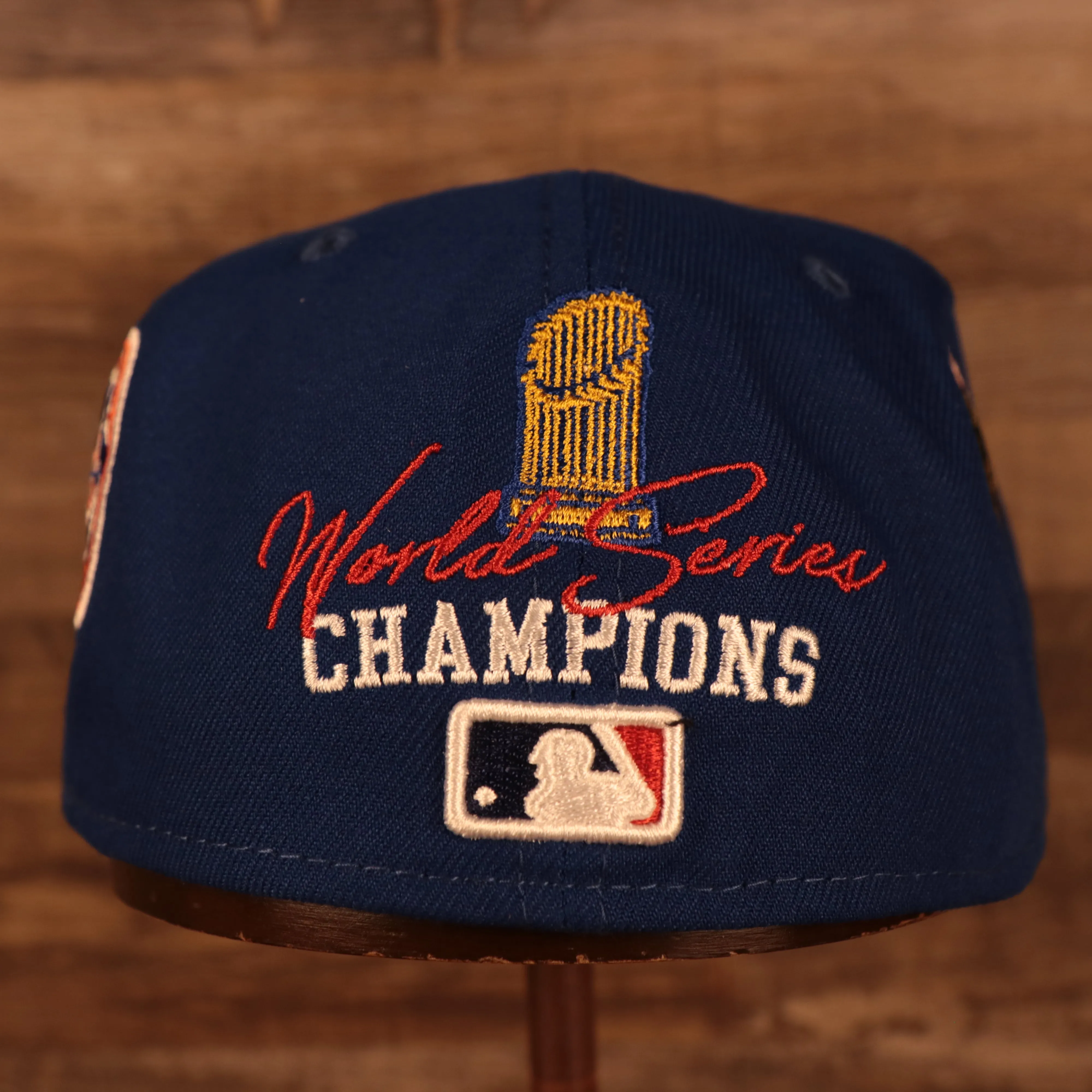 New York Mets Cooperstown Championship Rings All Over Side Patch Gray Bottom 59FIFTY Fitted Cap