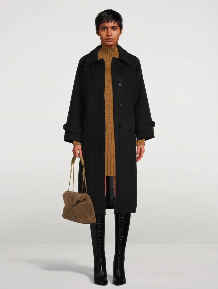 NOTHING WRITTEN Belted Wool Coat