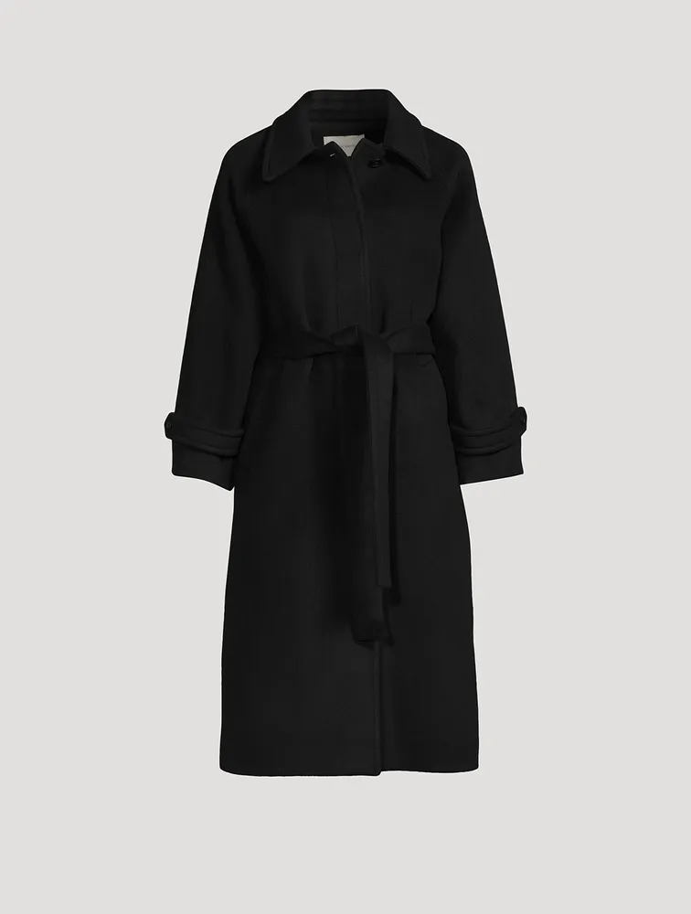 NOTHING WRITTEN Belted Wool Coat