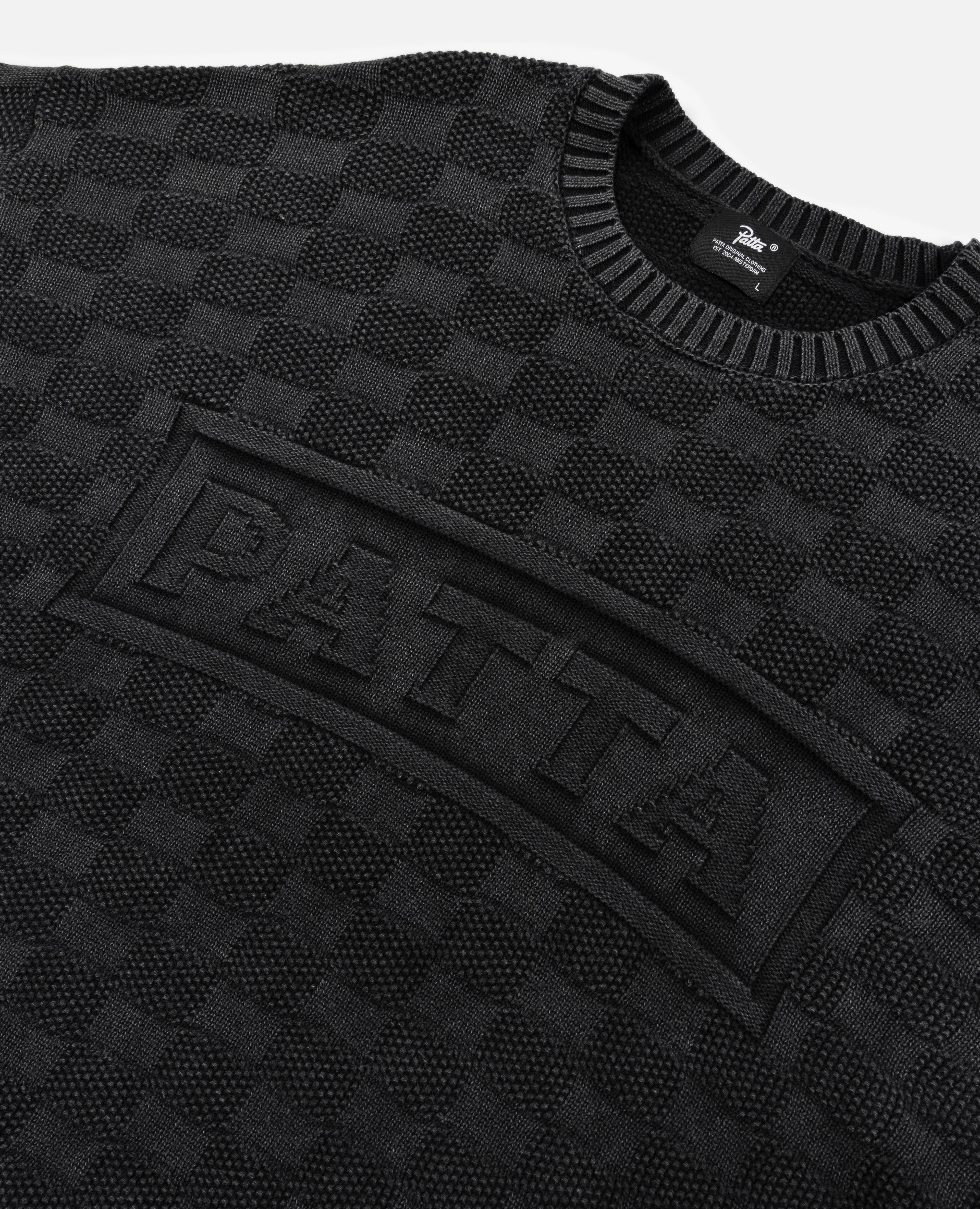 Patta Purl Ribbed Knitted Sweater (Pirate Black)