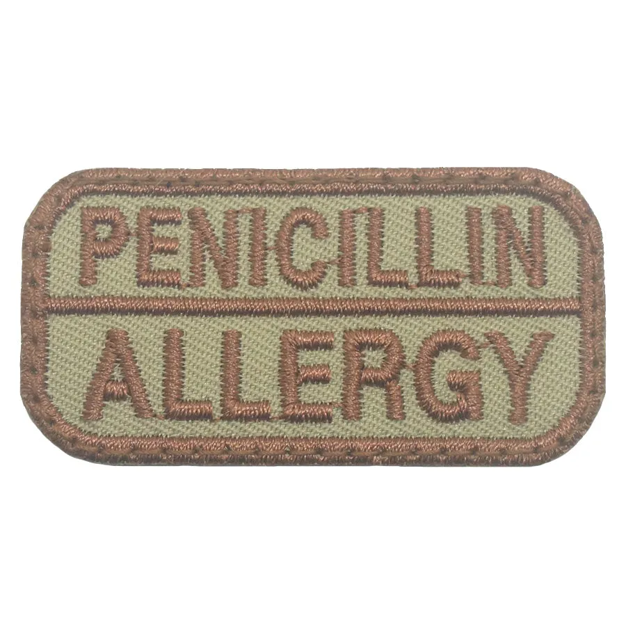 PENICILLIN ALLERGY PATCH - KHAKI