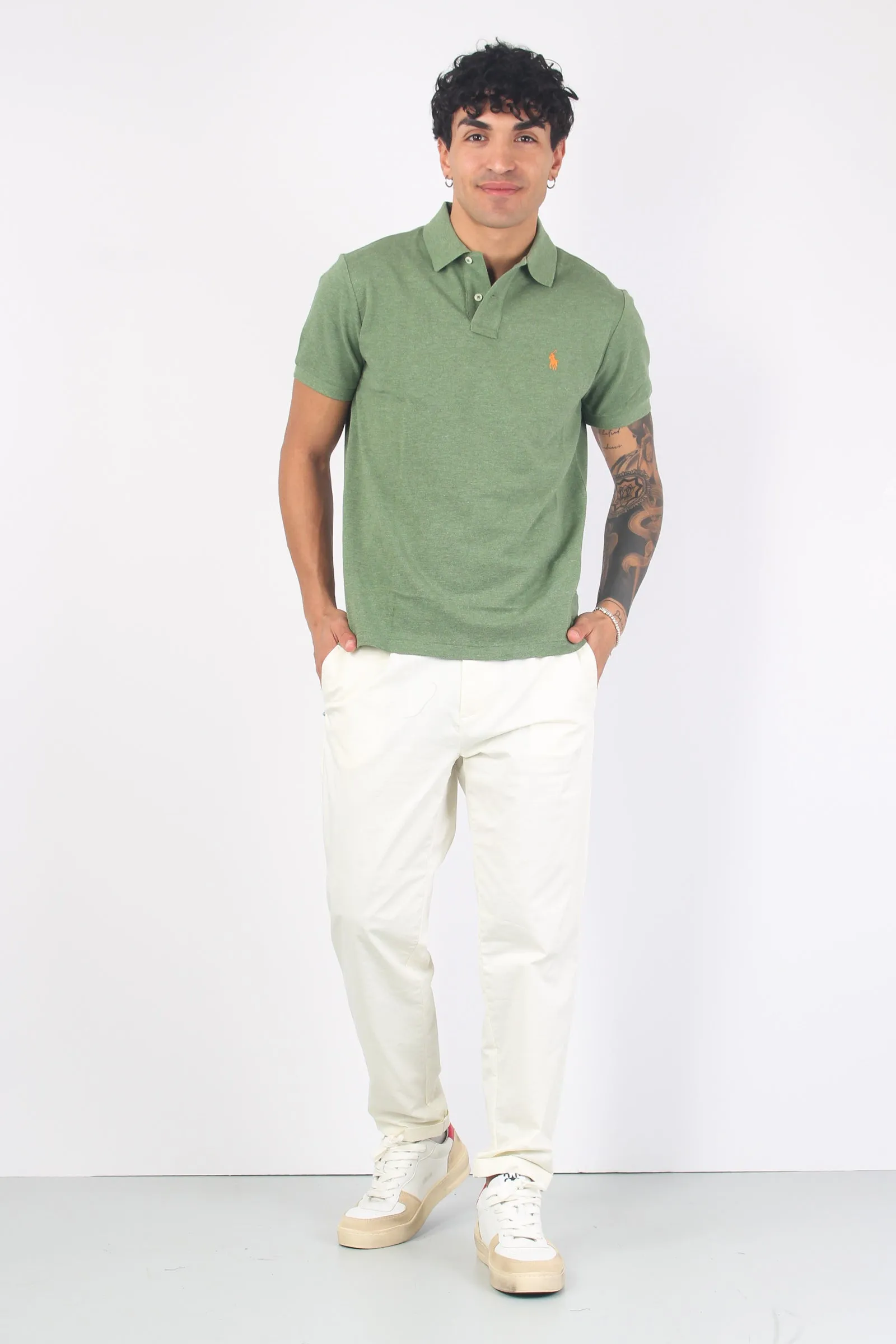 Polo Manica Corta Cargo Green